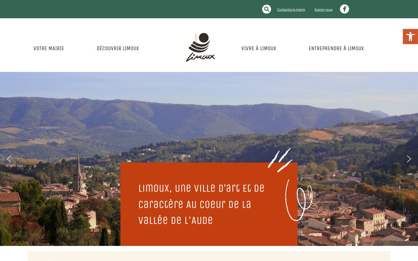 Capture d’écran du site Ville de Limoux